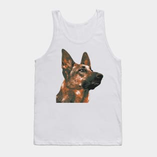 German Shepherd Illustration Tank Top